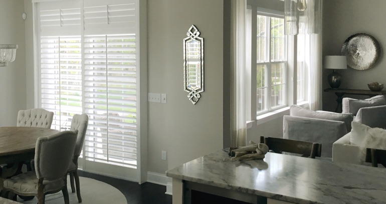 Raleigh kitchen patio door shutters